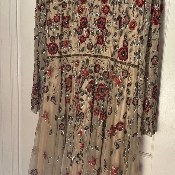 Mac Duggal Floral Embroidered Long Sleeve Dress - Picture 5 of 5